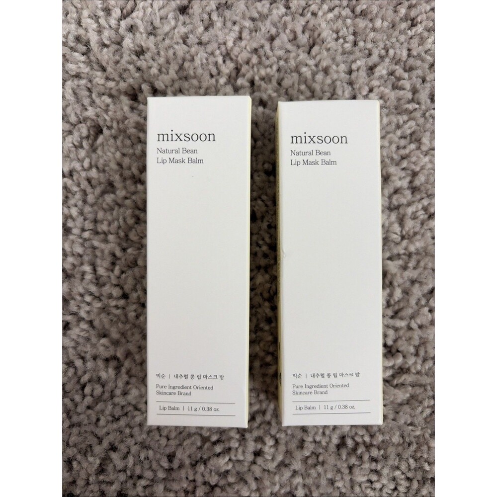 NEW mixsoon Natural Bean Lip Mask Balm Set 11g (2-Pack) K-Beauty